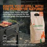 Olivette Organic Charcoal Briquettes for BBQ Grilling