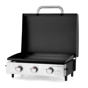 Portable 3-Burner Tabletop Gas Griddle Grill