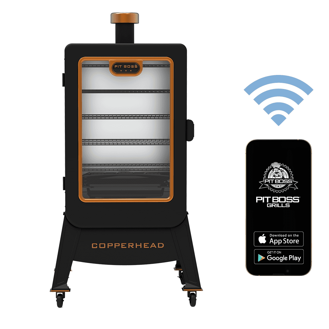 Pit Boss Copperhead Vertical Wood Pellet Smoker - Onyx