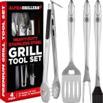 Alpha Grillers 4pc BBQ Grilling Tool Set