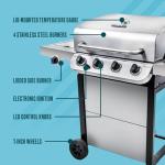 Char-Broil 4-Burner Grill with Side Burner - Stainless Steel