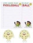 4 Pickleball Sticky Memo Notepads, 2 Cute Original Designs, Funny Pickle Ball Gifts for Men Women, Tournament Giveaways Round Robin Ideas, Inspirational Ornament Accessories, Kauai Sun™