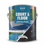 DYCO Court & Floor Anti-Slip Coating - Slip-Resistant Pavement, Cement & Concrete Paint for Pickleball, Tennis & Basketball Courts, Exceeds ADA Standards for Safety Areas (White, 1 Gallon)