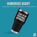 Panvola Tears of My Pickleball Opponents Tumbler Sports Player Coach Gifts Vacuum Insulated Stainless Steel Tumbler With Removable Lid And Straw (30 oz)