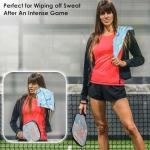 Retrora 6 Pcs Soft Pickleball Towel 15 x 17 Inch Absorbent Fast Drying Towels for Women Sweat Funny Pickleball Gifts for Men Women Hand Towel with Clip