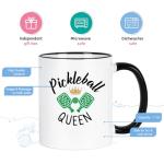 Maustic Pickleball Gifts for Women, Pickleball Queen Mug, Gifts for Pickle Ball Lovers Player, Pickle Ball Accessories, Gift for Christmas Mothers Day Birthday