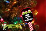Pickleball Fun - Pickleball Paddle Ornament w/Deck The Halls on one Side and Eat, Dink and Be Merry on The Other Side. A Large, Fun, and Festive Ornament and Holiday Pickleball Decoration - 6.25" x3"