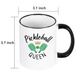Maustic Pickleball Gifts for Women, Pickleball Queen Mug, Gifts for Pickle Ball Lovers Player, Pickle Ball Accessories, Gift for Christmas Mothers Day Birthday