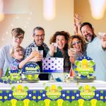 24 Guests Pickleball Party Decorations Supplies Pickleballs Party Tableware Set Pickle ball Player Themed Tablecloths Birthday Disposable Plates and Napkin for Baby Shower Brithday Decorations