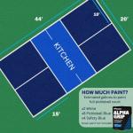 Alpha Grip Pickleball Court Paint for Concrete, Asphalt and Stone – Non-Skid Coating for Superior Traction (Pickleball Blue, 1 Gallon)