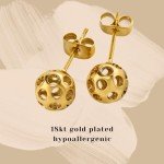 Pickleball Earrings Jewelry for Women Gold 18KT Best Gift Present for Her Hypoallergenic Feminine Accessories