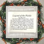 Pickleball Marketplace - Glittery Christmas Pickle Tree Ornament - Includes The Tradition of The Pickle Christmas Pickle Story