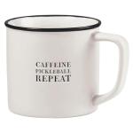 Santa Barbara Design Studio Pickleball Gift Coffee Cup Lili + Delilah Stoneware Coffee Mug, 16-Ounce, Caffeine Pickleball Repeat