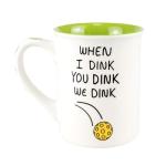 Enesco Our Name is Mud I'll See You in Pickleball Court Coffee Mug, 16 Ounce, Multicolor