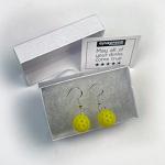 Yellow Pickleball Earrings, 1.2cm Dangle Accessory Earrings