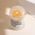 Shqiueos Funny Pickleball Gifts for Women - Smells Like Pickleball Victory Candle 7oz Lavender Scented, Gifts for Pickleball Lovers Players, Pickleball Tournament or Birthday Gift