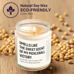Shqiueos Funny Pickleball Gifts for Women - Smells Like Pickleball Victory Candle 7oz Lavender Scented, Gifts for Pickleball Lovers Players, Pickleball Tournament or Birthday Gift