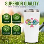 Seymour Butz Pickleball Gifts for Women - Insulated 20 oz Wine, Coffee Drink Tumbler- Gift for Pickleball Player (20 oz, pickleball)