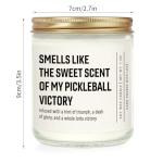 Shqiueos Funny Pickleball Gifts for Women - Smells Like Pickleball Victory Candle 7oz Lavender Scented, Gifts for Pickleball Lovers Players, Pickleball Tournament or Birthday Gift