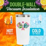 Seymour Butz Pickleball Gifts for Women - Insulated 20 oz Wine, Coffee Drink Tumbler- Gift for Pickleball Player (20 oz, pickleball)