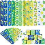 Serencatcher 48PCS Pickleball Slap Bracelets Bulk for Kids, Pickleball Party Favors Love Pickleball Slap Wristbands for Pickleball Party Supplies Gifts Sports Themed Pickleball Birthday Decorations