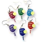 Pickleball Laser Engraved Earrings (Various Colors) (Light Blue)