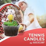 Havercamp Tennis Ball Birthday Candles (5-pack, Spherical on Picks) Party Collection