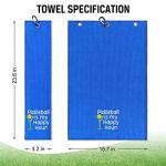 ERHACHAIJIA Pickleball is My Happy Hour Embroidered Pickleball Sports Towel with Clip. Funny Pickleball Gifts for Men Women Pickleball Lover, Birthday Retirement Mother's Day