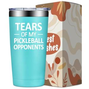 SpenMeta Pickleball Gifts for Men - Gift for Pickleball Lovers - Funny Birthday, Christmas Gifts for Pickle ball Player - 20oz Pickle ball Tumbler