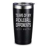 ARIABLE Tears of Pickleball Opponents Gifts for Pickleball Lover Fan, 20 Ounce Engraved Stainless Steel Insulated Tumbler, Black