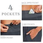 baleaf Womens' 7" Long Running Shorts Back Zipper Pocket Lightweight Quick Dry Athletic Shorts with Liner Grey Size L