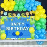 Pickleball Birthday Decorations Pickleball Happy Birthday Backdrop Banner Balloon Garland Arch Kit Pickleball Birthday Party Supplies