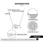 Picklebelle Dainty Dinker Flower Paddle Silver Necklace | Gift for Her, Present for Birthday, Valentine's day, Wedding Anniversary and Christmas Gifts for Pickleball Lovers