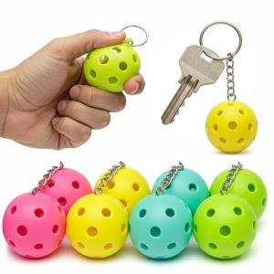 CODIAO Pickleball Keychain Set 8-Pack - Fun & Unique Gifts for Women Men & Lovers - Bulk Accessories & Party Favors Team Set