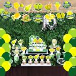 Pickleball Party Decorations Pickleball Party Supplies Includes Pickleball Birthday Banner Backdrop Cake Topper Cupcake Toppers Balloons for Pickleball Birthday Decorations Favors