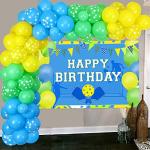 Pickleball Birthday Decorations Pickleball Happy Birthday Backdrop Banner Balloon Garland Arch Kit Pickleball Birthday Party Supplies