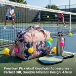 CODIAO Pickleball Keychain Set 8-Pack - Fun & Unique Gifts for Women Men & Lovers - Bulk Accessories & Party Favors Team Set