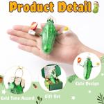 Haooryx Christmas Pickleball Pickle Glass Ornament - Funny Pickleballer Ornament Boxed Gift Set Green Glass Christmas Pickle Pendant for Xmas Tree House Tradition Decor New Year Holiday Party Favor