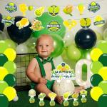 Pickleball Party Decorations Pickleball Party Supplies Includes Pickleball Birthday Banner Backdrop Cake Topper Cupcake Toppers Balloons for Pickleball Birthday Decorations Favors