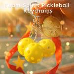 CODIAO Pickleball Keychain Set 8-Pack - Fun & Unique Gifts for Women Men & Lovers - Bulk Accessories & Party Favors Team Set