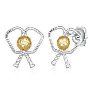 Pickleball Earrings S925 Sterling Silver Pickleball Gifts for Women Sports Jewelry Gifts for Women Pcikleball Players, Pcikleball Teams, Pcikleball lovers.