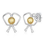 Pickleball Earrings S925 Sterling Silver Pickleball Gifts for Women Sports Jewelry Gifts for Women Pcikleball Players, Pcikleball Teams, Pcikleball lovers.