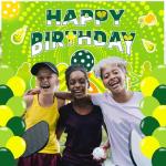 Pickleball Party Decorations Pickleball Party Supplies Includes Pickleball Birthday Banner Backdrop Cake Topper Cupcake Toppers Balloons for Pickleball Birthday Decorations Favors