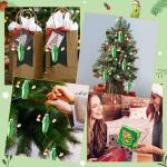 Haooryx Christmas Pickleball Pickle Glass Ornament - Funny Pickleballer Ornament Boxed Gift Set Green Glass Christmas Pickle Pendant for Xmas Tree House Tradition Decor New Year Holiday Party Favor