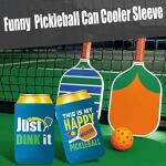 Pop Nordic Pickleball Themed Can Cooler - 12 Packs Funny Pickleball Gifts for Women Men, Neoprene Insulated Beer Can Sleeve Bulk for Sport Party Favor Supplies