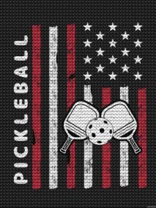 EATUKYIC Pickleball American Flag Diamond Art Painting Art Kits Diamond Art Painting Diamond Art Kits 5D Diamond Art Painting Kits DIY Diamond Art for Home Wall Decor 12x16 inch