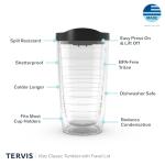 Tervis Pickleball - Spike Dink Ace Made in USA Double Walled Insulated Tumbler Travel Cup Keeps Drinks Cold & Hot, 16oz, Classic
