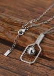 The Volley Plus Silver Pickleball Paddle Necklace for Women | 925 Sterling Silver Necklace | Gift for Her, Birthday, Valentine's day & Wedding Anniversary
