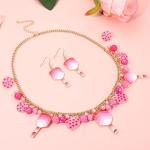 Pickleball Necklace & Earrings - Choker & Paddle Designs for Women - Game Day Sport Jewelry Accessories & Gifts (Style B)