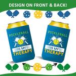 Pop Nordic Pickleball Themed Can Cooler - 12 Packs Funny Pickleball Gifts for Women Men, Neoprene Insulated Beer Can Sleeve Bulk for Sport Party Favor Supplies